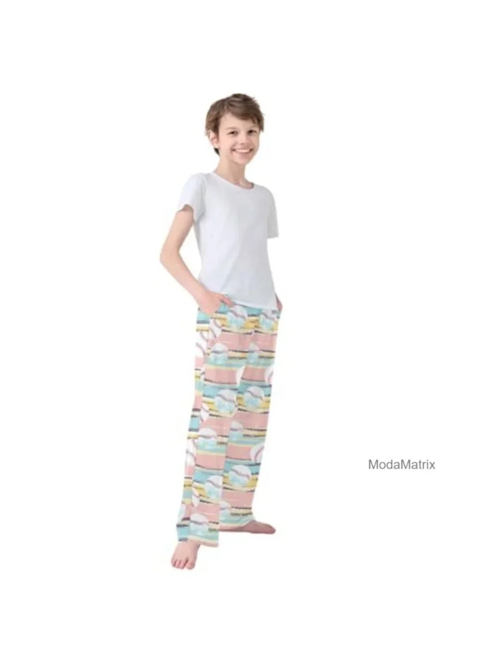 Girls Pajama Pants Soft Elastic Waist Lounge Sleep Bottoms
